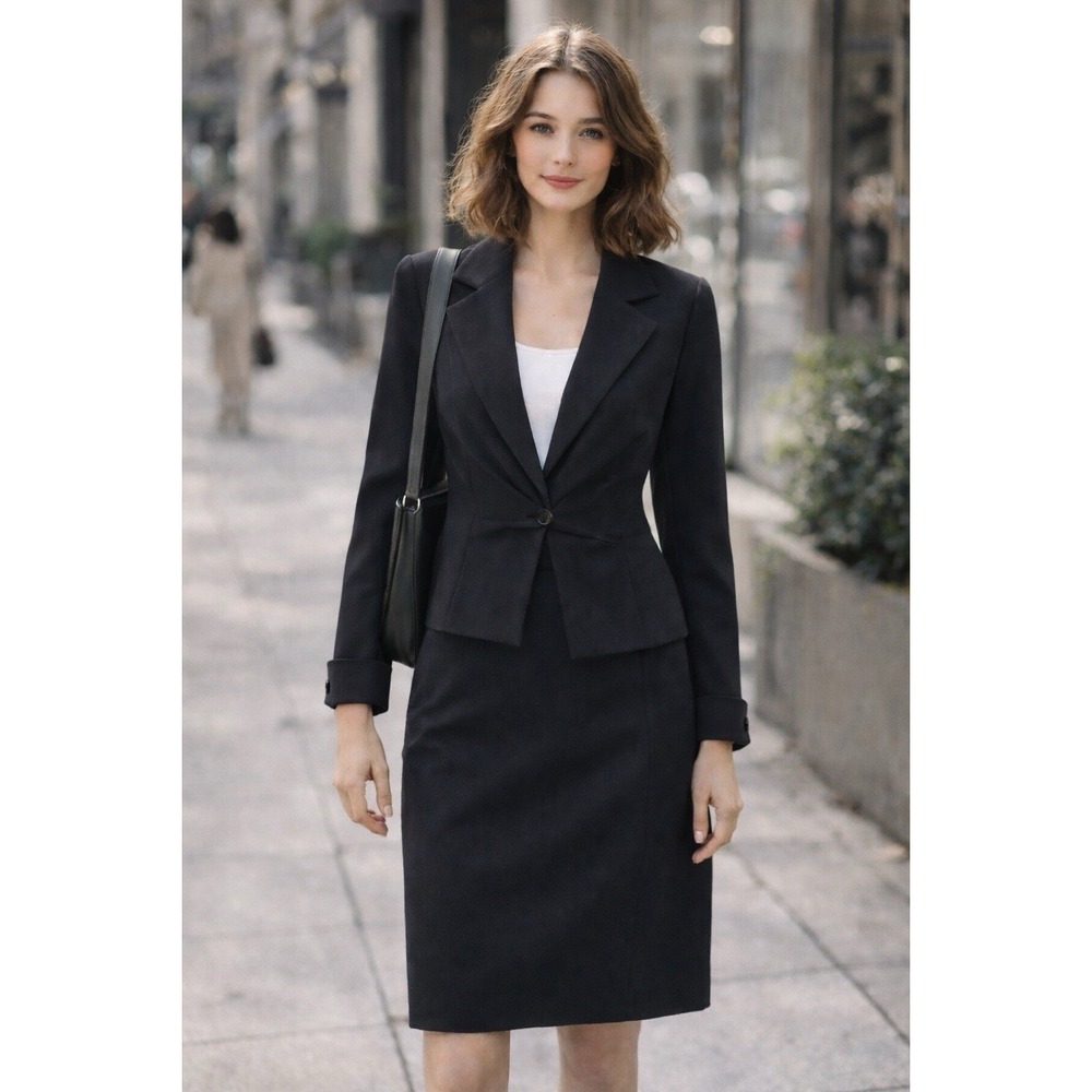 Armani Collezioni 100% Virgin Wool 2 Pc Skirt Suit NWT $1175 Classic Old Money